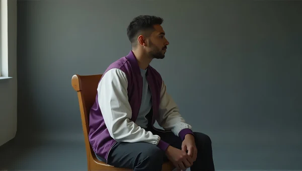 Man Relaxing in Stylish Jacket with Soft Lighting