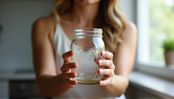 Mason Jar Drink Lifestyle Close-Up with Backlight
