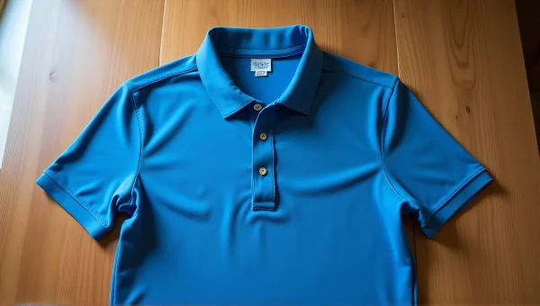 Men’s Blue Polo Shirt Flat Lay Natural Light