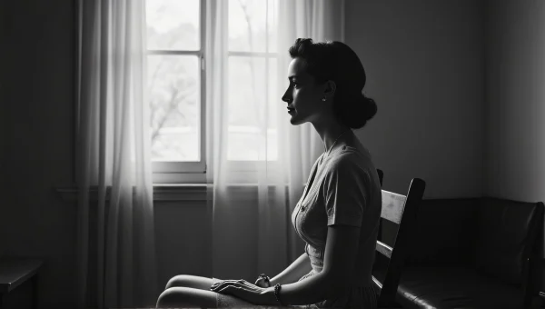 Mid-Century Woman Portrait In Vintage Interior