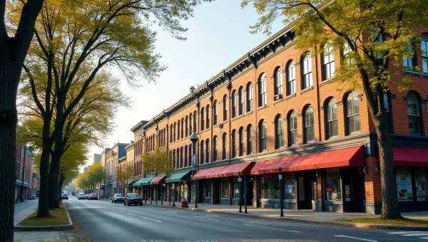 Mid-Rise Commercial Buildings With Trees