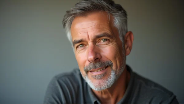 Middle-Aged Man Portrait With Natural Expression