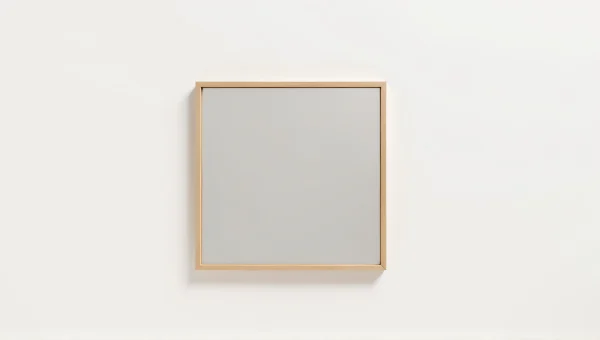 Minimalist Brown Wooden Framed Mirror Design