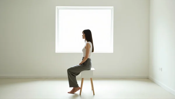 Minimalist Interior With Seated Figure Portrait