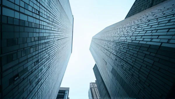 Modern Urban Architecture Low-Angle Perspective