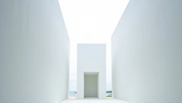 Modern White Building Low-Angle Architectural Shot