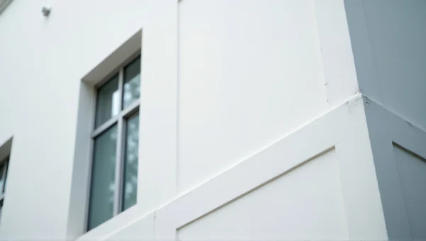 Modern White Concrete Building Facade Design