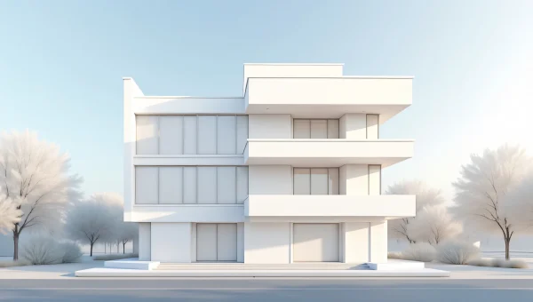 Modern White Multi-Story Building Architecture