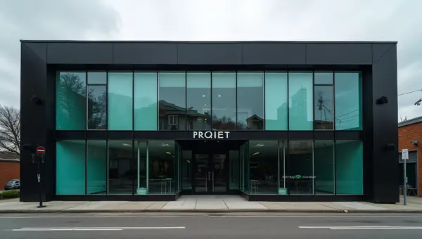 Modernist Building Façade Geometric Design