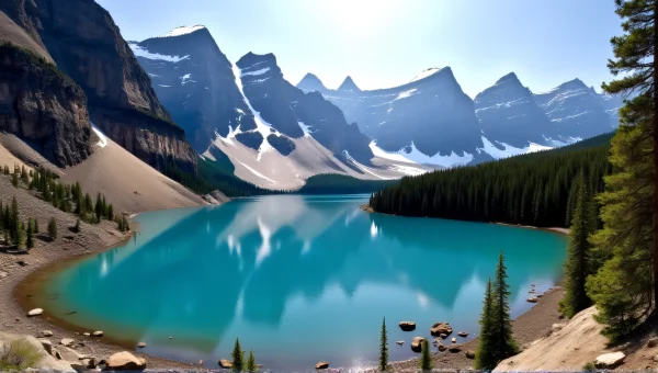 Moraine Lake Turquoise Waters And Jagged Peaks