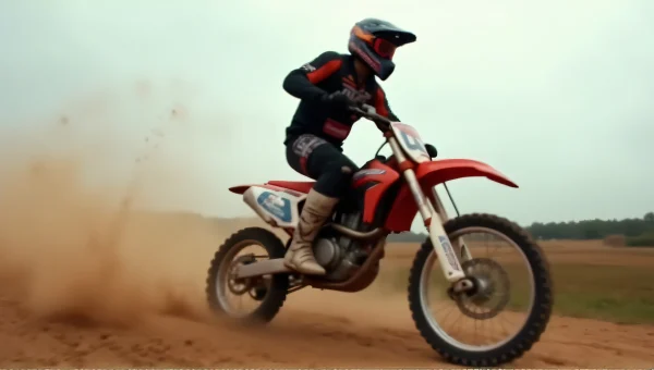 Motocross Rider Racing Dirt Bike Outdoor Track