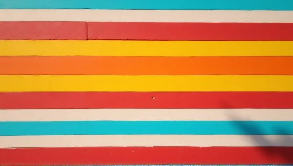 Multi-Colored Striped Wall With Soft Lighting