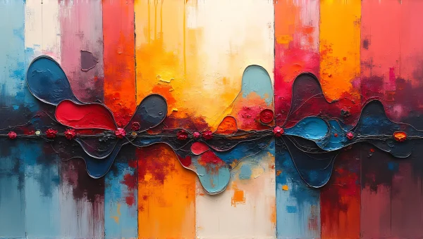 Multi-Coloured Abstract Art With Geometric Shapes