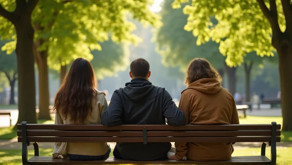 Outdoor Relaxation With Friends Under Trees