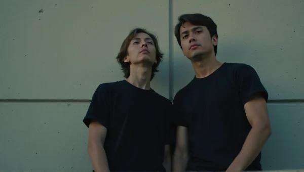 People in Black Shirts by Textured Concrete Wall