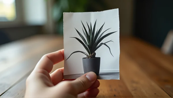 Person Holding Black And White imagegraph Of Plant