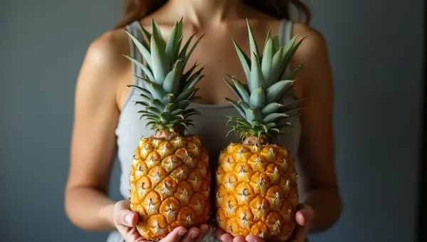 Person Holding Fresh Pineapples in Natural Light