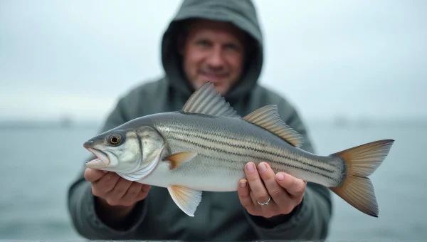 Person Holding Gray Fish Portrait Coastal