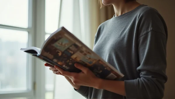 Person Holding Magazine In Soft Natural Light
