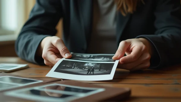 Person Holding Vintage imagegraphs at Table