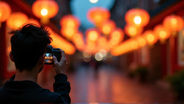 Person imagegraphing Lanterns At Dusk