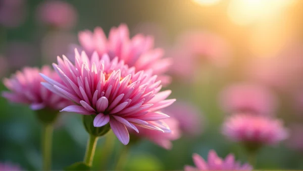 Pink Chrysanthemum Cluster With Soft Focus