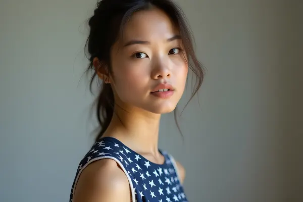 Portrait Of Person In Star-Print Top