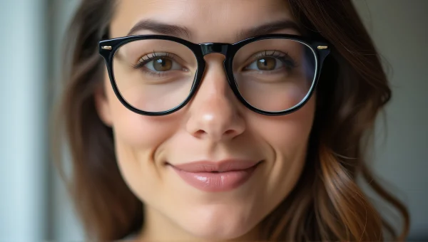 Portrait of Woman in Black-Framed Eyeglasses