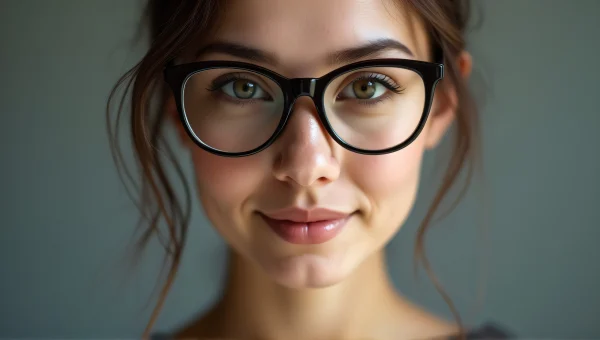 Portrait of Woman in Glasses Under Soft Light