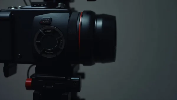 Professional Video Camera Close-Up Studio Shot