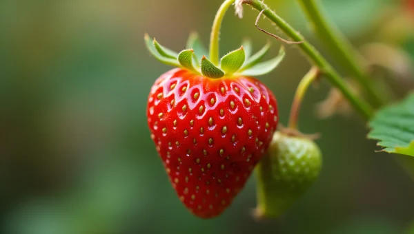 Ripe Strawberry Close-Up With Soft Background