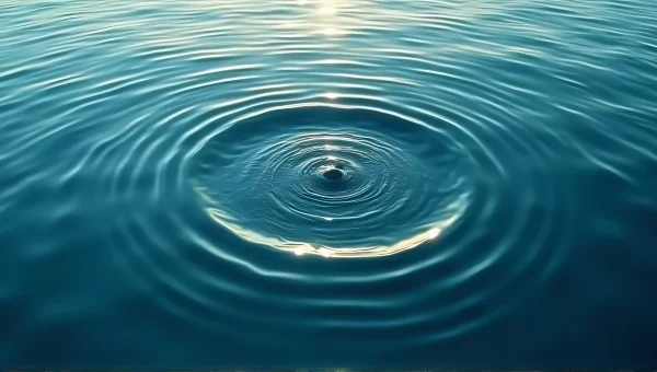 Rippling Water Surface With Circular Waves