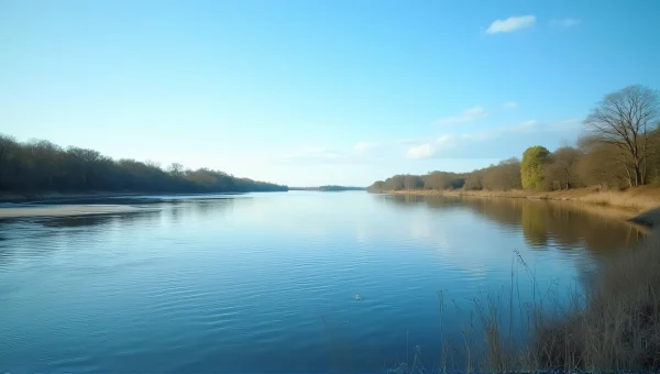 River Under Clear Blue Sky With Trees