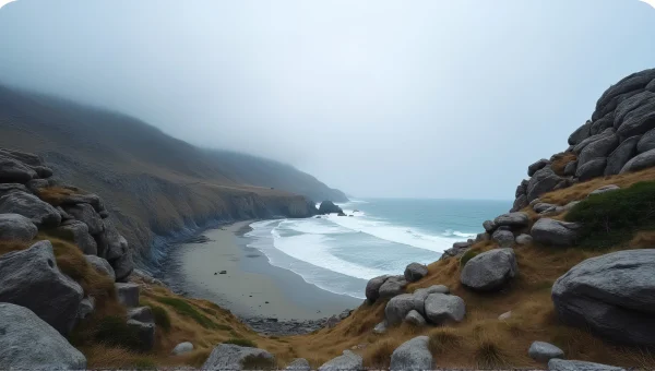 Rocky Mountain Ridge Overlooking Crescent Beach