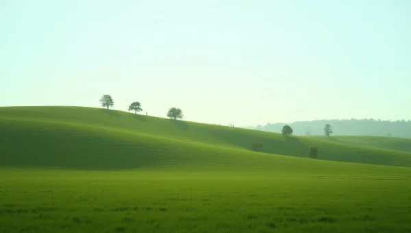 Rolling Green Hills Under Clear Sky