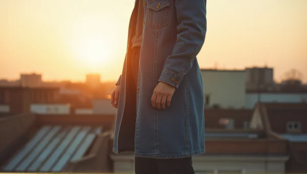 Rooftop Portrait at Golden Hour with Jean Coat