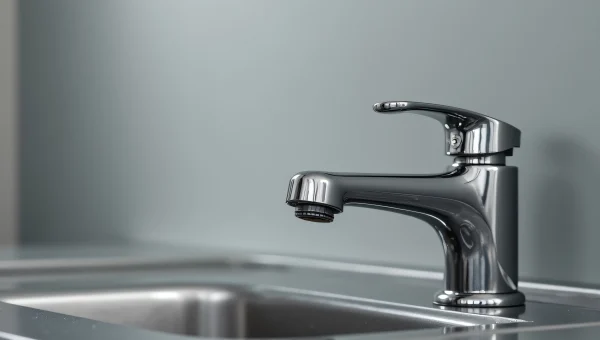Silver Lever-Handle Faucet On Stainless Steel Sink