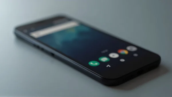 Sleek Android Smartphone With Reflective Screen