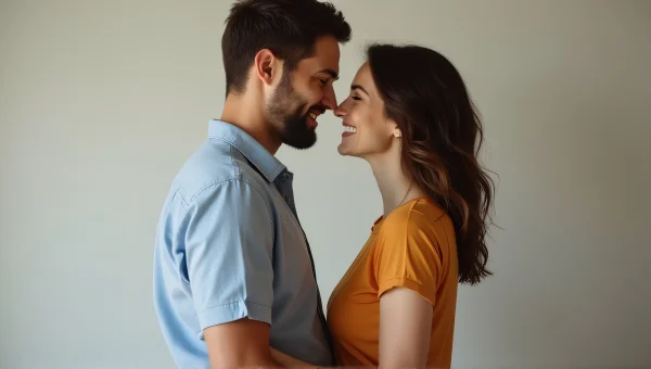 Smiling Couple Facing Each Other In Soft Light