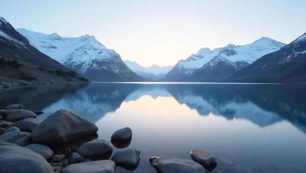 Snow-Capped Mountains Reflection In Alpine Lake