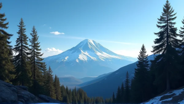 Snowcapped Mountain Under Clear Blue Sky