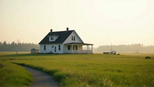 Solitary House Beside Green Grass And Trees