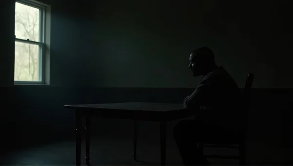 Solitary Man in Dim Room with Soft Light