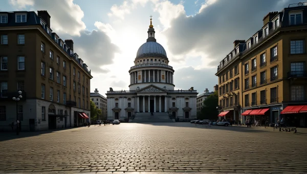 St. Paul’s Cathedral Wide-Angle View in Cityscape