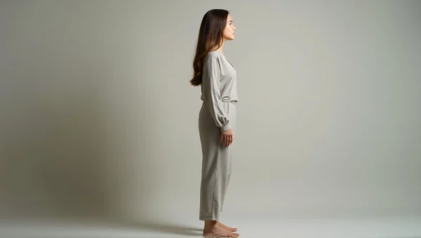 Standing Woman Portrait in Casual Shirt