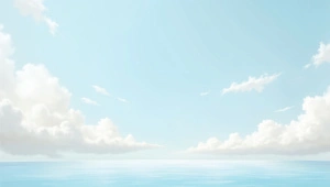 Textured White Clouds Over Pale Blue Sky