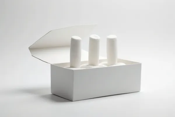 Tissue Box With Finger Cots Opened On Surface