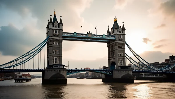 Tower Bridge London Reflection Golden Hour View