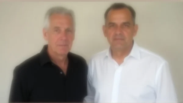 Two Men in Black and White Shirts Together