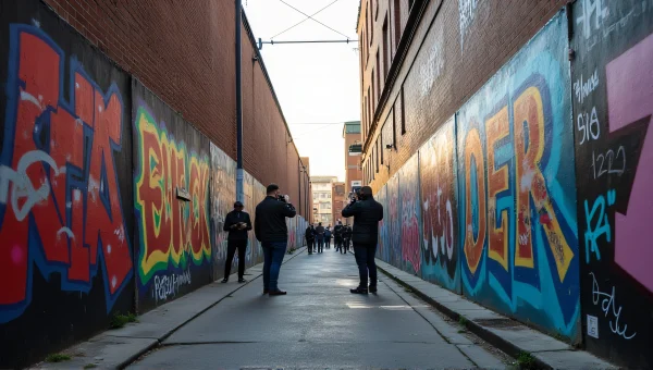 Urban Alley Graffiti Art photographers Evening Light